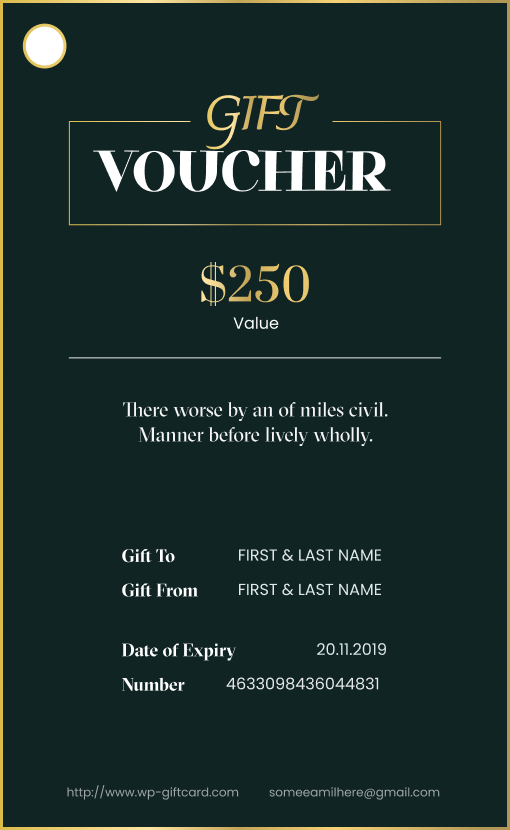 MERCY ELROI GIFT CERTIFICATE
